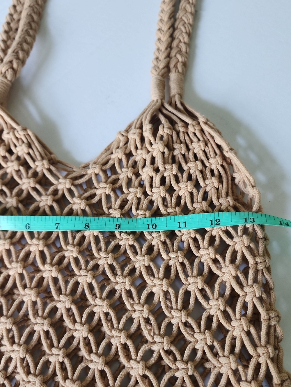 Handwoven Beige Macramé Tote Bag - Women Bags - Picture 5 of 7